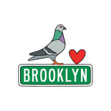 Brooklyn Pigeon Die Cut Sticker
