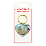 Brooklyn Skyline Heart Keychain