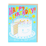 Cake Layers Birthday Greeting Card