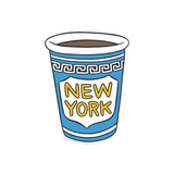 New York City Coffee Cup Die Cut Sticker